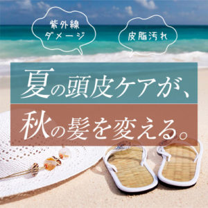夏の頭皮ケアが、秋の髪を変える。